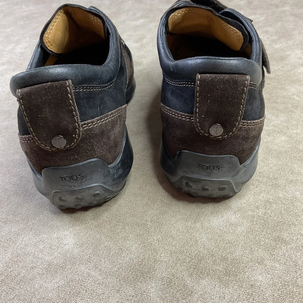 Tods Shoes EU 38.5 Brown Suede Leather Gomino Shoes Drivers Italian Buckle